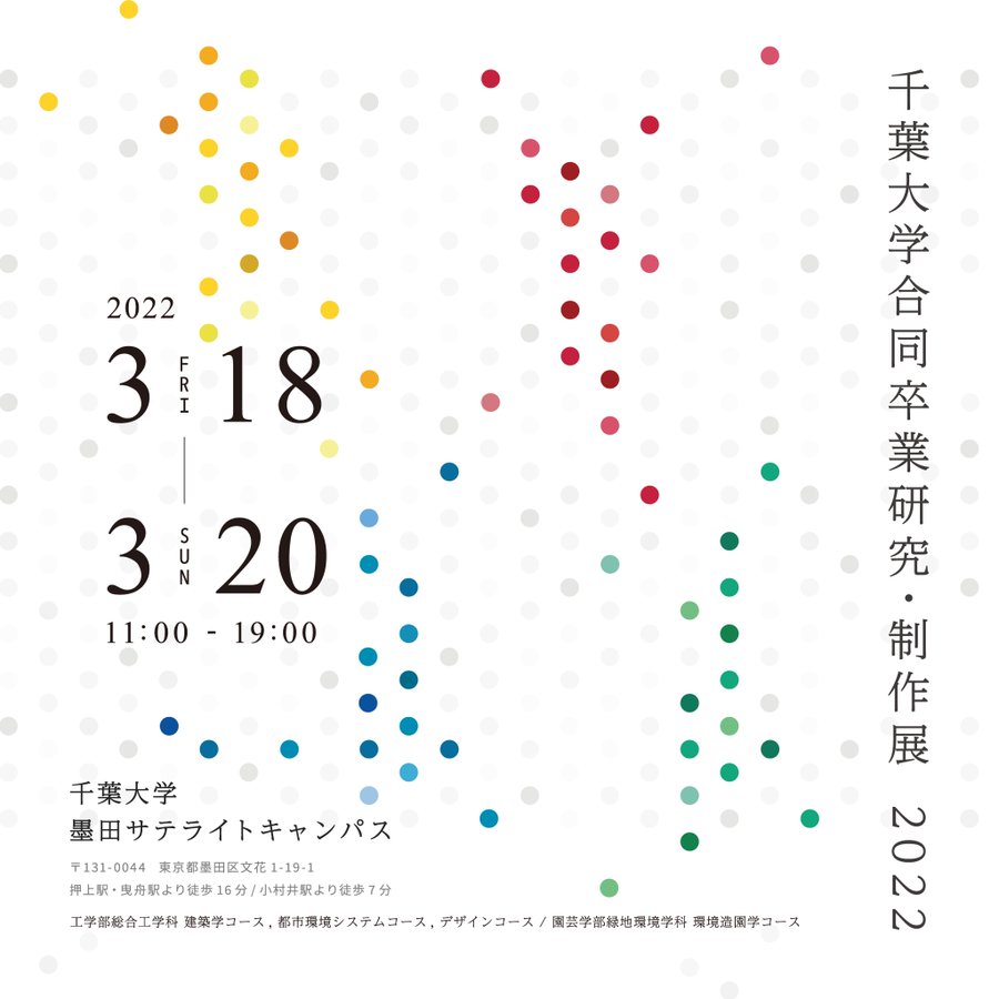 千葉大学合同卒業研究・制作展２０２２が終了しました